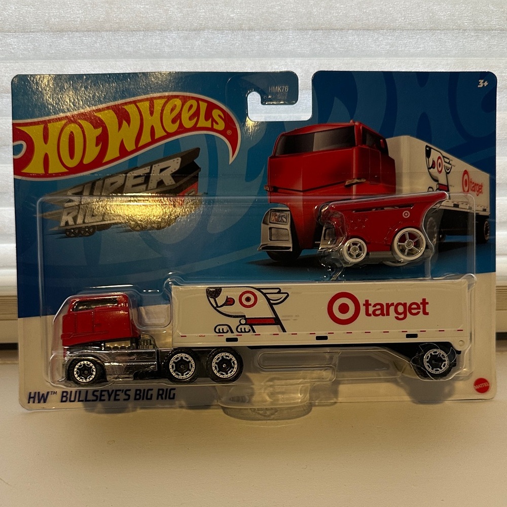 Mattel Hot Wheels Red and White Big Rig Toy Truck new in Box